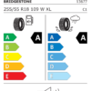 Étiquette UE 13677 pour Bridgestone Alenza 001 255/55 R18 109W XL Bridgestone Alenza 001 255/55 R18 109W XL - Image 2