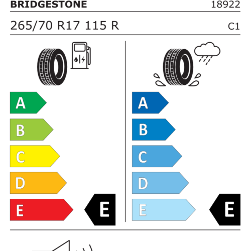 Étiquette UE du pneu Bridgestone Blizzak DM-V3 265/70 R17 115R
