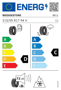 Etichetta europea Bridgestone Blizzak LM-001