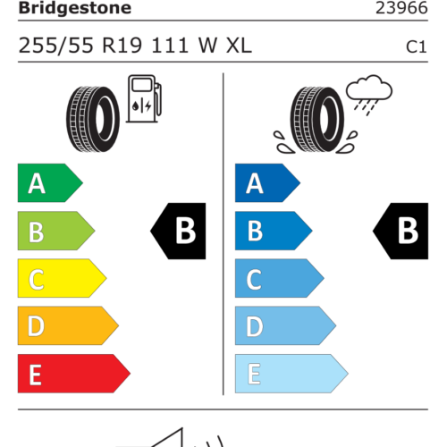 Étiquette UE 23966 pour Bridgestone Turanza All Season 6 255/55 R19 111W XL Reifen Bridgestone Turanza All Season 6 255/55 R19 111W XL
