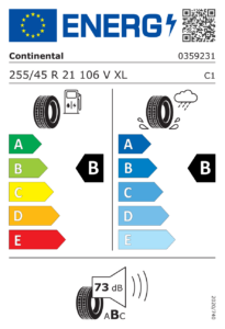 Etichetta europea Continental CrossContact RX