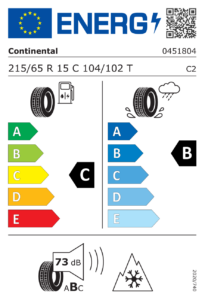 Étiquette européenne Continental VanContact A/S Ultra