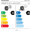 Étiquette UE 0451727 pour Continental VanContact Eco 235/65 R16C 121/119R EV Continental VanContact Eco 235/65 R16C 121/119R EV - Image 2