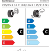 Étiquette UE 0453073 pour Continental VancoWinter 2 235/65 R16C 118/116R Continental VancoWinter 2 235/65 R16C 118/116R - Image 2