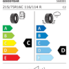 Étiquette UE 568081 pour Goodyear Effigrip Cargo 215/75 R16C 116/114R EV Goodyear Effigrip Cargo 215/75 R16C 116/114R EV - Image 2