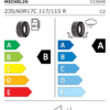 Étiquette UE 112640 pour Michelin Agilis 3 235/60 R17C 117/115R Michelin Agilis 3 235/60 R17C 117/115R - Image 2