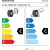 Étiquette UE 14165NXK pour Nexen RO-CT8 215/70 R15C 109/107S Nexen RO-CT8 215/70 R15C 109/107S - Image 2