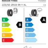 Étiquette UE T433253 pour Nokian Powerproof 1 225/50 ZR18 (99Y) XL FR Nokian Powerproof 1 225/50 ZR18 (99Y) XL FR - Image 2