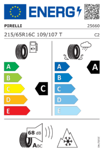 Étiquette européenne Pirelli Carrier All Season