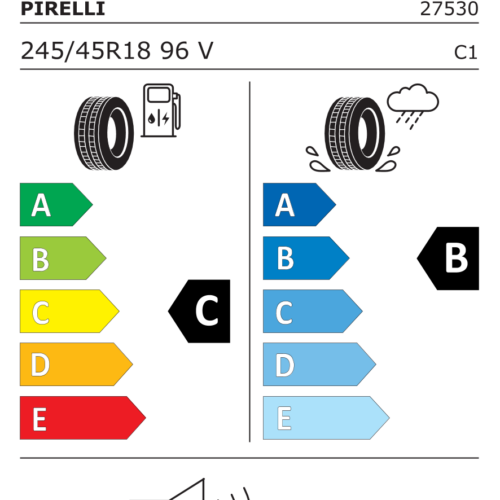 Étiquette UE du pneu Pirelli W SottoZero 3 245/45 R18 96V