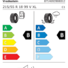Étiquette UE 8714692808012 pour Vredestein Quatrac Pro EV 215/55 R18 99V XL Vredestein Quatrac Pro EV 215/55 R18 99V XL - Image 2