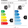 Étiquette UE 8714692350962 pour Vredestein Sprint+ 215/50 ZR15 88W Vredestein Sprint+ 215/50 ZR15 (88W) - Image 2