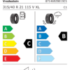 Étiquette UE 8714692801921 pour Vredestein Wintrac Pro+ 315/40 R21 115V XL Vredestein Wintrac Pro+ 315/40 R21 115V XL - Image 2
