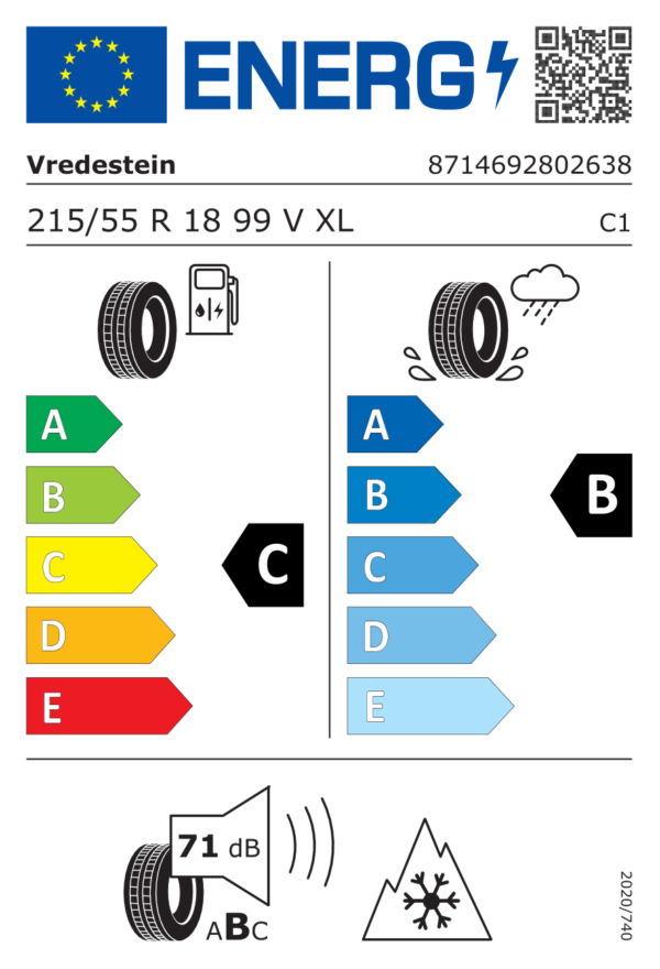 Vredestein Wintrac Pro+ 215/55 R18 99V XL - Image 2
