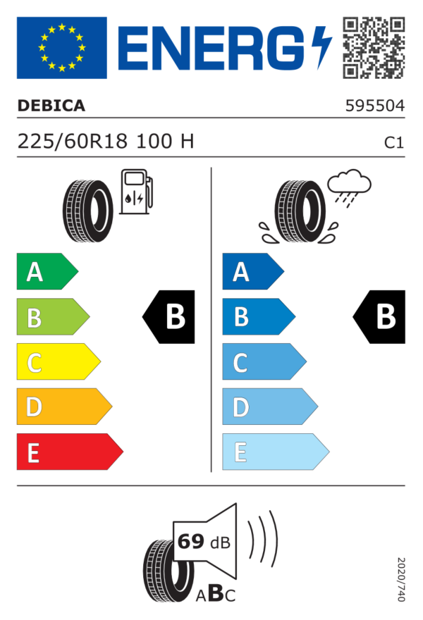 Étiquette UE 579184 pour Sava All Weather 225/65 R17 102H Sava All Weather 225/65 R17 102H - Image 2