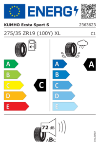 Etichetta europea Kumho PS72 Ecsta Sport S