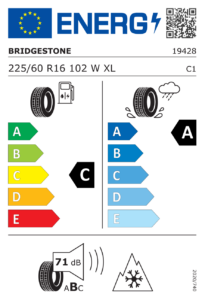 Etichetta europea Bridgestone A005 Weather Control Evo