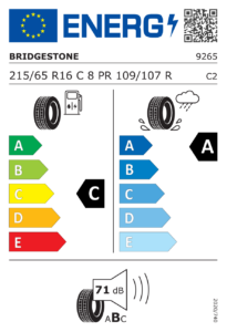 Etichetta europea Bridgestone Duravis R660