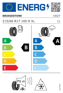 Étiquette européenne Bridgestone Blizzak LM005