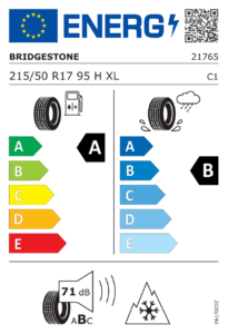 Étiquette européenne Bridgestone Weather Control A005 Evo