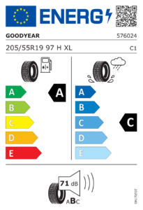 Etichetta europea Goodyear EfficientGrip Performance