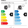 Étiquette UE 3951600 pour Pirelli Cinturato All Season SF 2 235/40 R19 96Y XL Pirelli Cinturato All Season SF 2 235/40 R19 96Y XL - Image 2