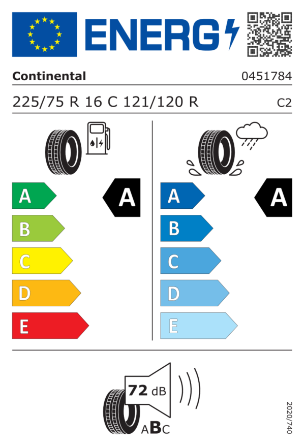 Label_659237 Continental VanContact Eco 225/75 R16C 121/120R EV