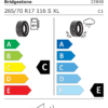 Étiquette UE 22848 pour Bridgestone Dueler A/T 001 265/70 R17 116S XL Bridgestone Dueler A/T 001 265/70 R17 116S XL - Image 2