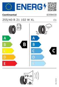 Étiquette européenne Continental CrossContact RX