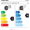 Étiquette UE 13485 pour Firestone FS411 225/75 R17.5 129/127M Firestone FS411 225/75 R17.5 129/127M - Image 2