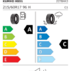 Étiquette UE 2278443 pour Kumho Ecsta HS51 215/60 R17 96H FR Kumho Ecsta HS51 215/60 R17 96H FR - Image 2