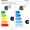 Étiquette UE 182994 pour Michelin Pilot Alpin PA4 295/40 R19 108V XL Michelin Pilot Alpin PA4 295/40 R19 108V XL - Image 2