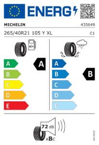 Etichetta europea Michelin Pilot Sport EV