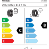 Étiquette UE 3536000 pour Pirelli P-Zero (PZ4) 295/40 R21 111Y XL Pirelli P-Zero (PZ4) 295/40 R21 111Y XL - Image 2