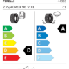 Étiquette UE 4430300 pour Pirelli P Zero Winter 235/40 R19 96V XL EV Étiquette UE du pneu Pirelli P Zero Winter 235/40 R19 96V XL EV
