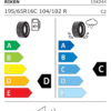 Étiquette UE 154244 pour Riken Cargo Winter 195/65 R16C 104/102R Riken Cargo Winter 195/65 R16C 104/102R - Image 2