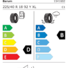 Étiquette UE 1541602 pour Barum QUARTARIS 6 225/40 R18 92Y XL EV FR Barum QUARTARIS 6 225/40 R18 92Y XL EV FR - Image 2