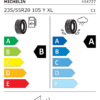 Étiquette UE 414727 pour Michelin CrossClimate 3 Sport 235/55 R20 105Y XL Michelin CrossClimate 3 Sport 235/55 R20 105Y XL - Image 2