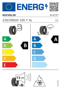 Etichetta europea Michelin CrossClimate 3 Sport