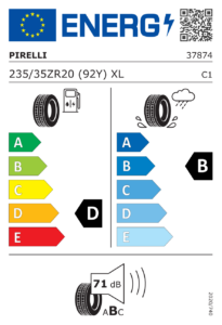 Étiquette européenne Pirelli P-Zero (PZ4)