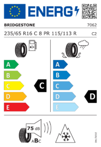 Étiquette européenne Bridgestone Blizzak W995 Multicell