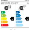 Étiquette UE 728424 pour Cooper Cooper Winter Van 215/70 R15C 109/107R EV Cooper Cooper Winter Van 215/70 R15C 109/107R EV - Image 2