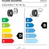 Étiquette UE 356253 pour Falken Euroall Season AS220PRO 235/45 R17 97W XL Falken Euroall Season AS220PRO 235/45 R17 97W XL - Image 2