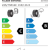 Étiquette UE 337042 pour Falken Eurowinter VAN.01 225/75 R16C 118/116R Falken Eurowinter VAN.01 225/75 R16C 118/116R - Image 2