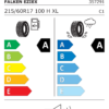Étiquette UE 1083602186 pour Falken e.ZIEX 215/60 R17 100H XL Falken e.ZIEX 215/60 R17 100H XL - Image 2