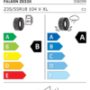 Étiquette UE 358209 pour Falken Ziex ZE320 235/55 R18 104V XL Falken Ziex ZE320 235/55 R18 104V XL - Image 2