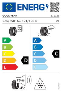 Etichetta europea Goodyear UltraGrip Cargo