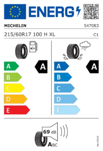 Etichetta europea Michelin Primacy 5 Energy
