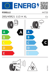Etichetta europea Pirelli P Zero Winter 2