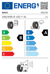 Etichetta europea Sava Intensa UHP 2
